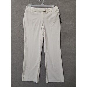 Worthington Marilyn Fit Dress Pants Womens 12 Beige Stretch Career NEW